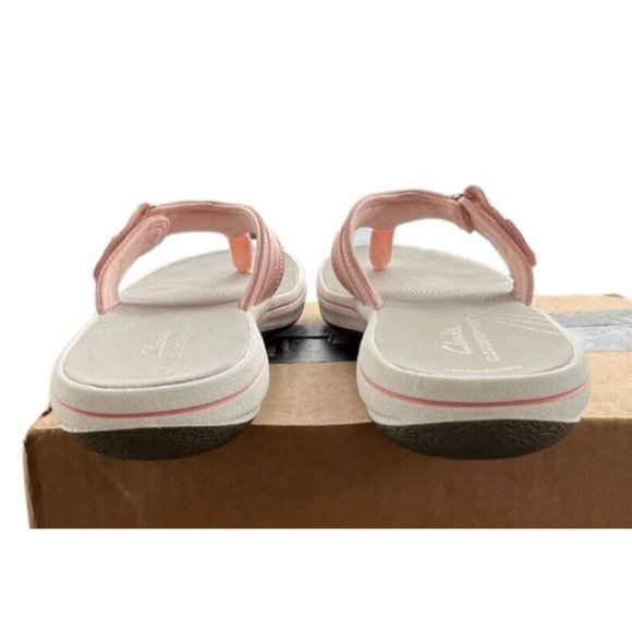 CLARKS Cloudsteppers Breeze Sea Women's Pink Flip Flops -Size 6 - Picture 4 of 6